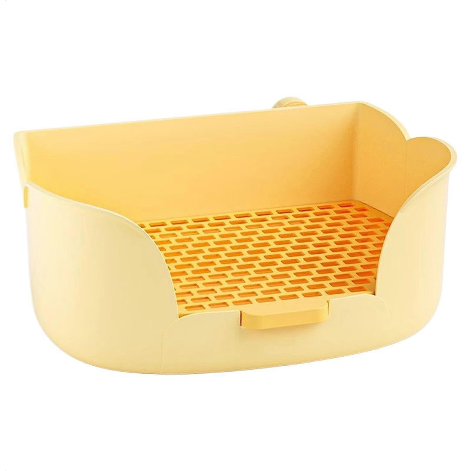 Rabbit Toilet Box for Small Animals, Corner Potty Trainer, Rabbit PIS Tray for Cage, Easy Clean Toilet for Guinea Pigs, Hamsters