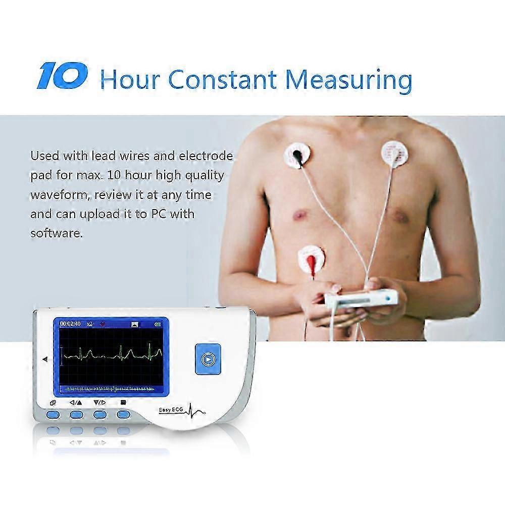 Heal Force Medical ポータブル ECG EKG モニターマシン心拍数モニター USB ケーブル + 接着電極 + リード線付き FDA & CE 承認済み