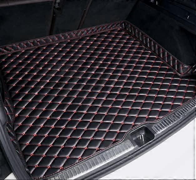 Car Boot Mats for Dacia Jogger Rear Trunk Cargo Tray Liners, BlackRed/D