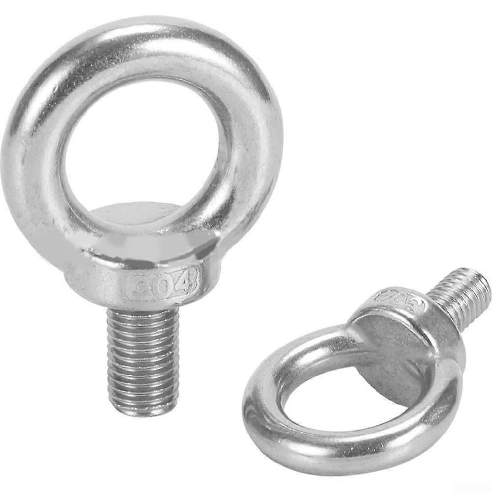 304 Stainless Steel Eyebolts and Nuts Secure Connection, Suitable for Various Industries