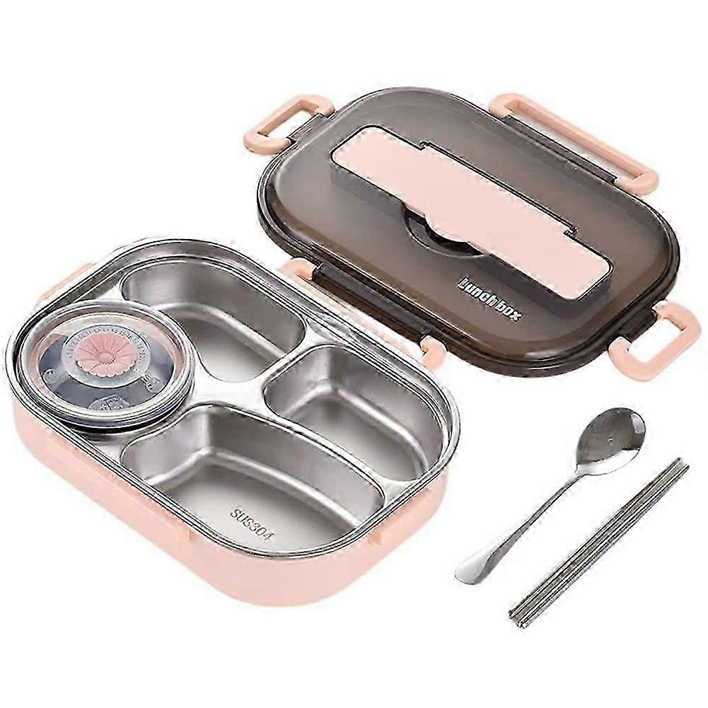1.5L Double-Deck Thermal Lunch Container with Cutlery Set for Students and Adults
