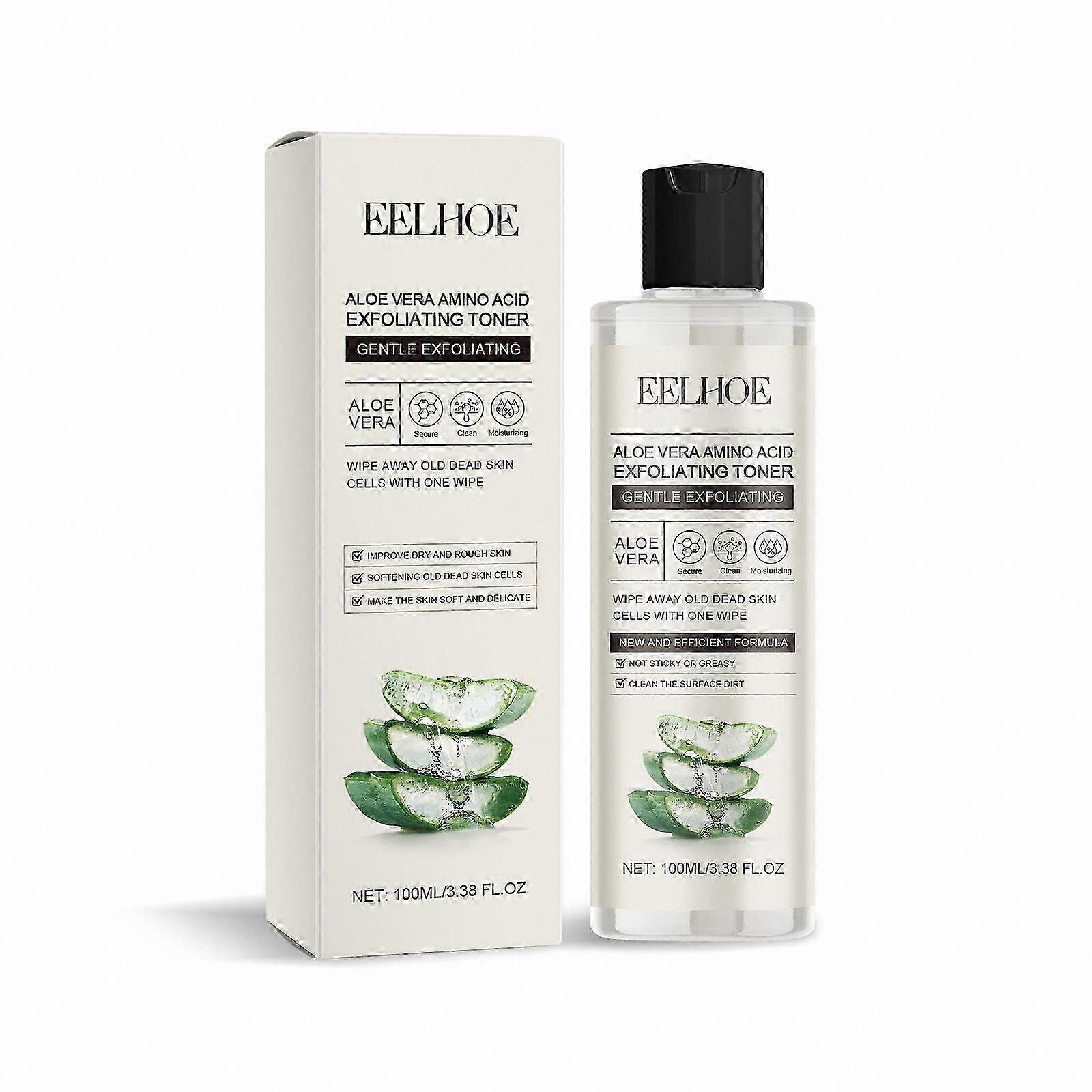 Aloe Vera Facial Toner with Amino Acids, Gentle Exfoliating Solution, Moisturizing Essence for All Skin Types