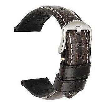 20/22/24mm Vintage Adjustable Genuine Leather Watch Band Wrist Strap Replacement