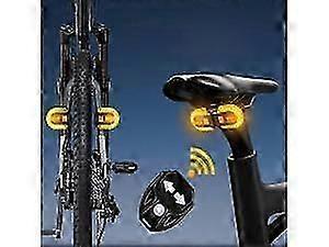 Bicycle Turn Signal Light With Wireless Remote, Usb Rechargeable Bicycle Two Lamp Split Rear Light With Indicator