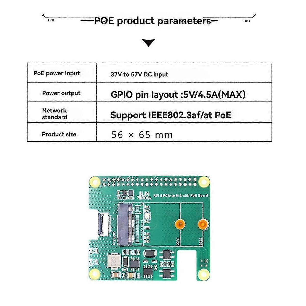For 5 PoE Ethernet Power Supply Expansion Board