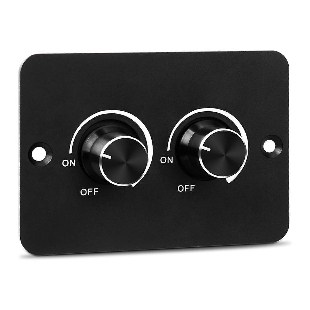 DC 12V RV LED Dimmer Switch, 2 Gang PWM RV LED Dimmer, for Travel Trailers, Marine, Van, Trucks