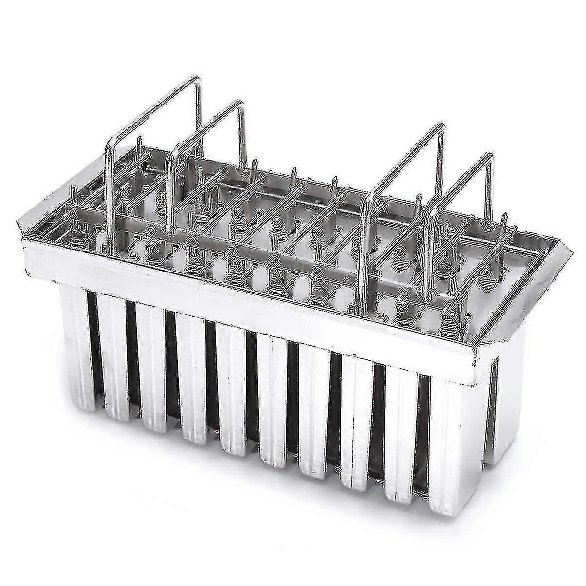 不锈钢模具DIY家用冰棒汁20格大冰棒桶制造模具(银色)