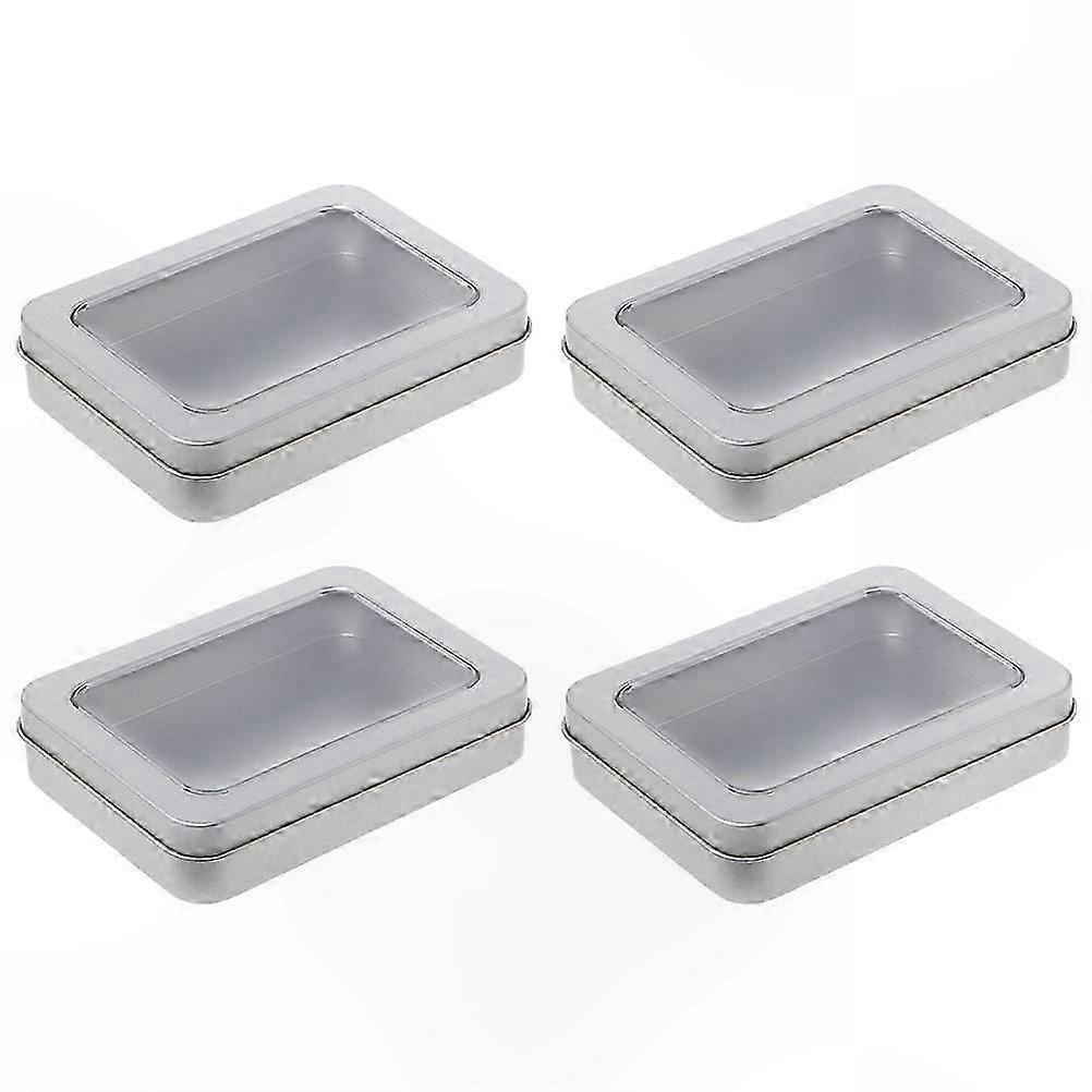 4-Pack Transparent USB Flash Drive Storage Box