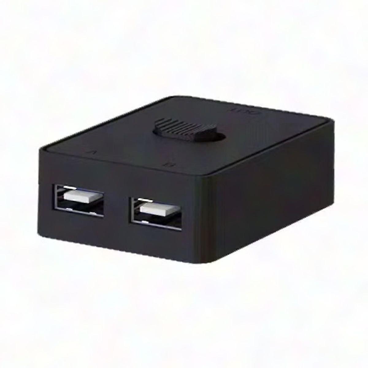 2-Port USB Switch for Printer Sharing, Bi-Directional USB 2.0 Switcher (2-in-1 or 1-in-2)