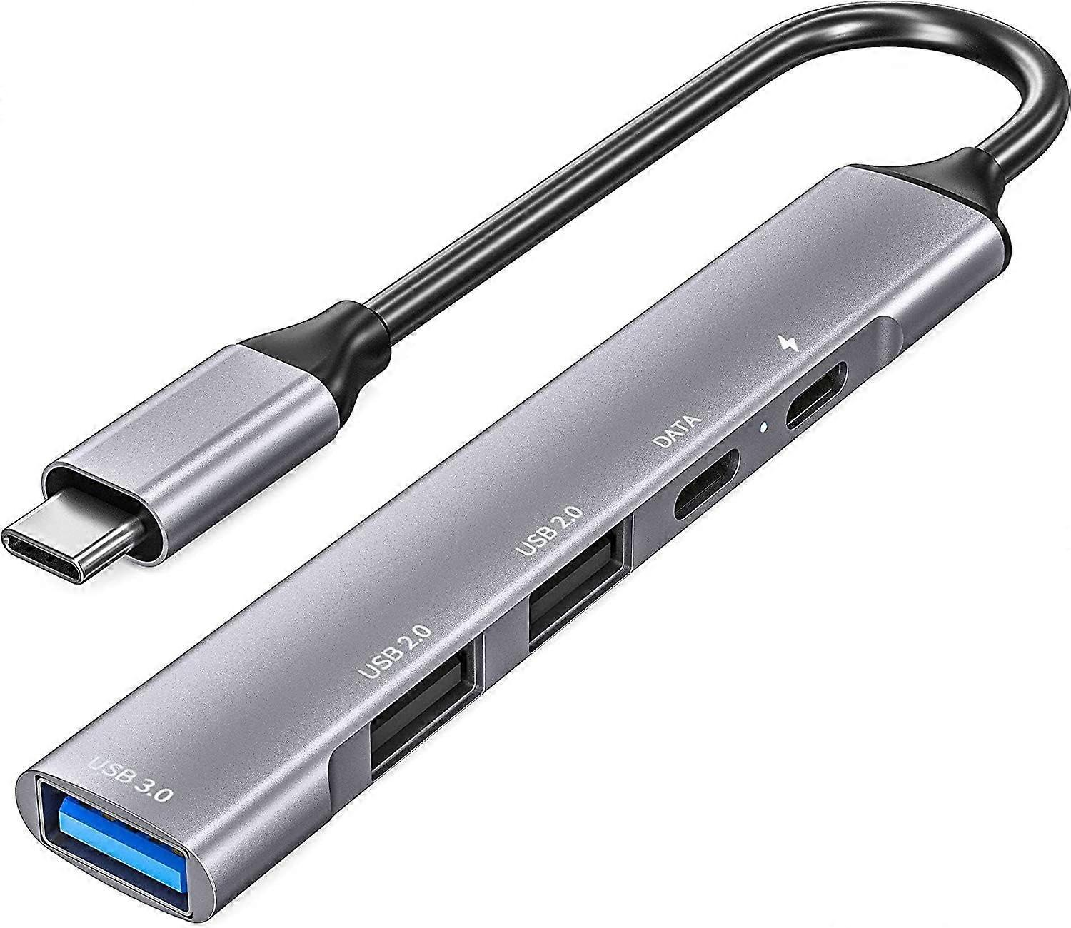 USB 3.0 Hub (5 in 1), USB C Hub, USB C to USB 3.0 Hub Adapter with USB C PowerData Ports, USB C xtender Docking Station for Laptop PC MacBook Dell, HP