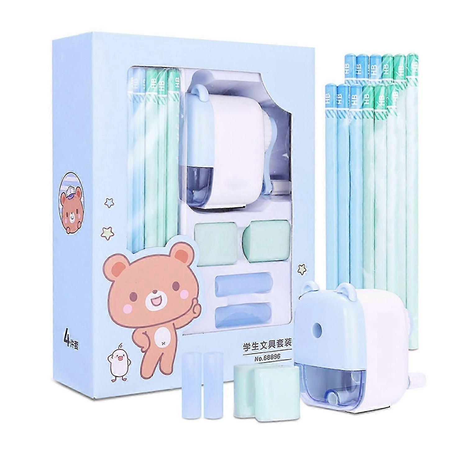 2025 Latest Model Cute Student Stationery Set with Pencils Pencil Sharpener