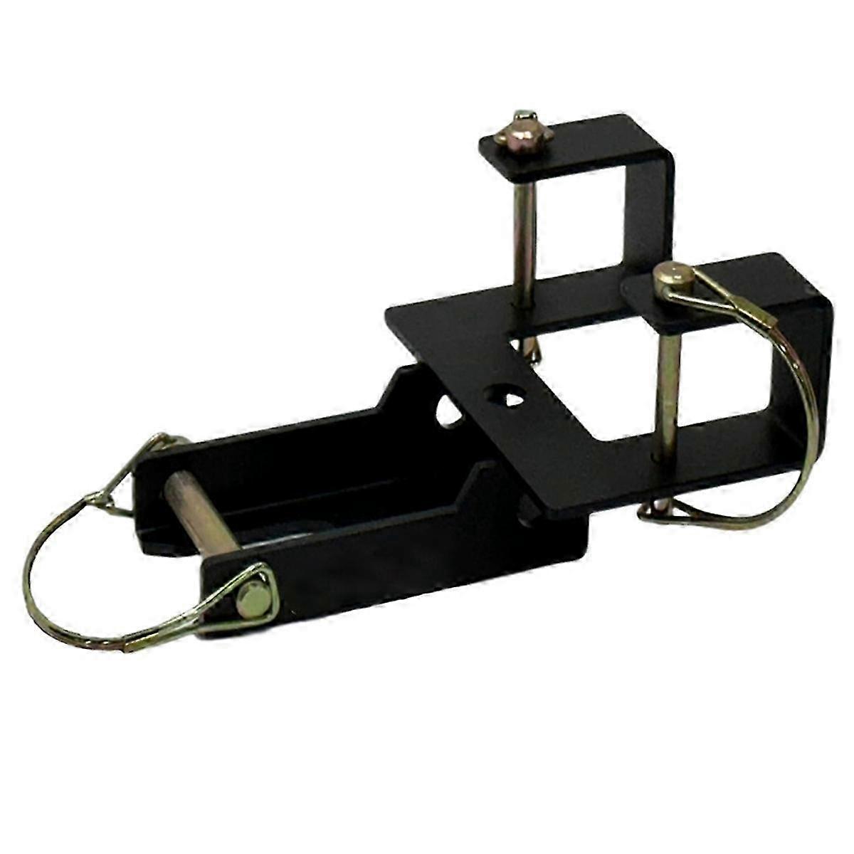 Trash bin hook for wheeled bins with removable traction pin
