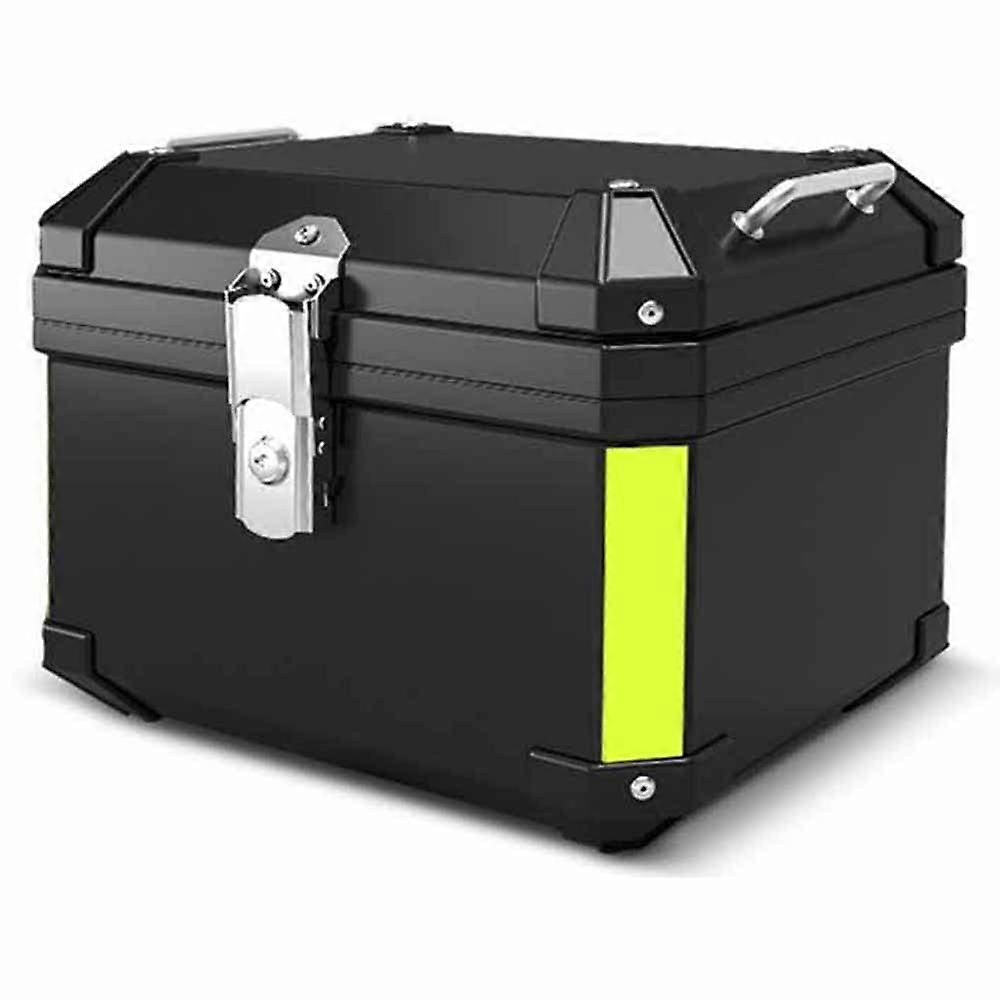 Motorcycle Rear  Box Lockable Tail Trunk Storage Carrier Case With Night Warning Light 45L/57L Black