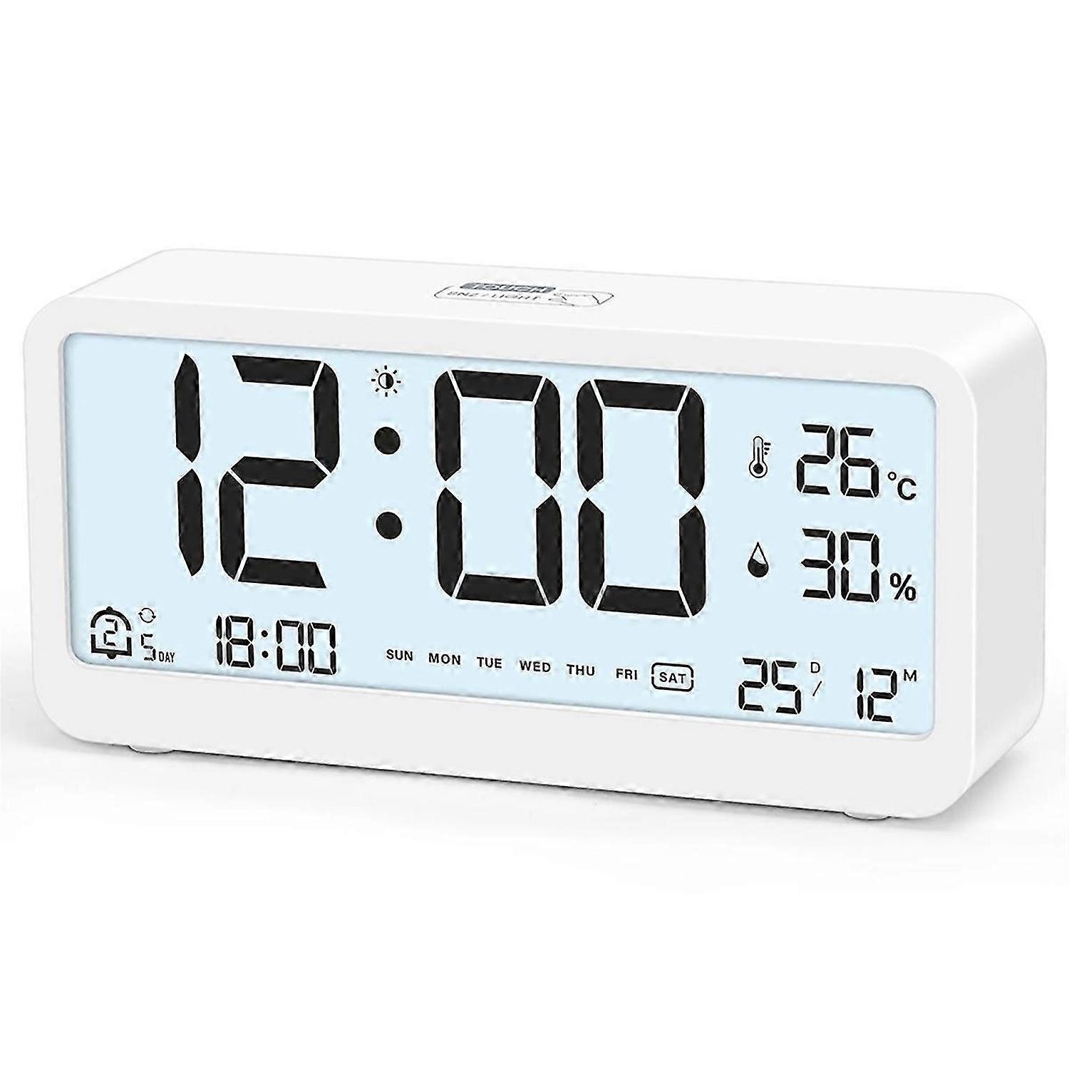 Digital Alarm Clock with Large LCD Display,Loud Ringtone