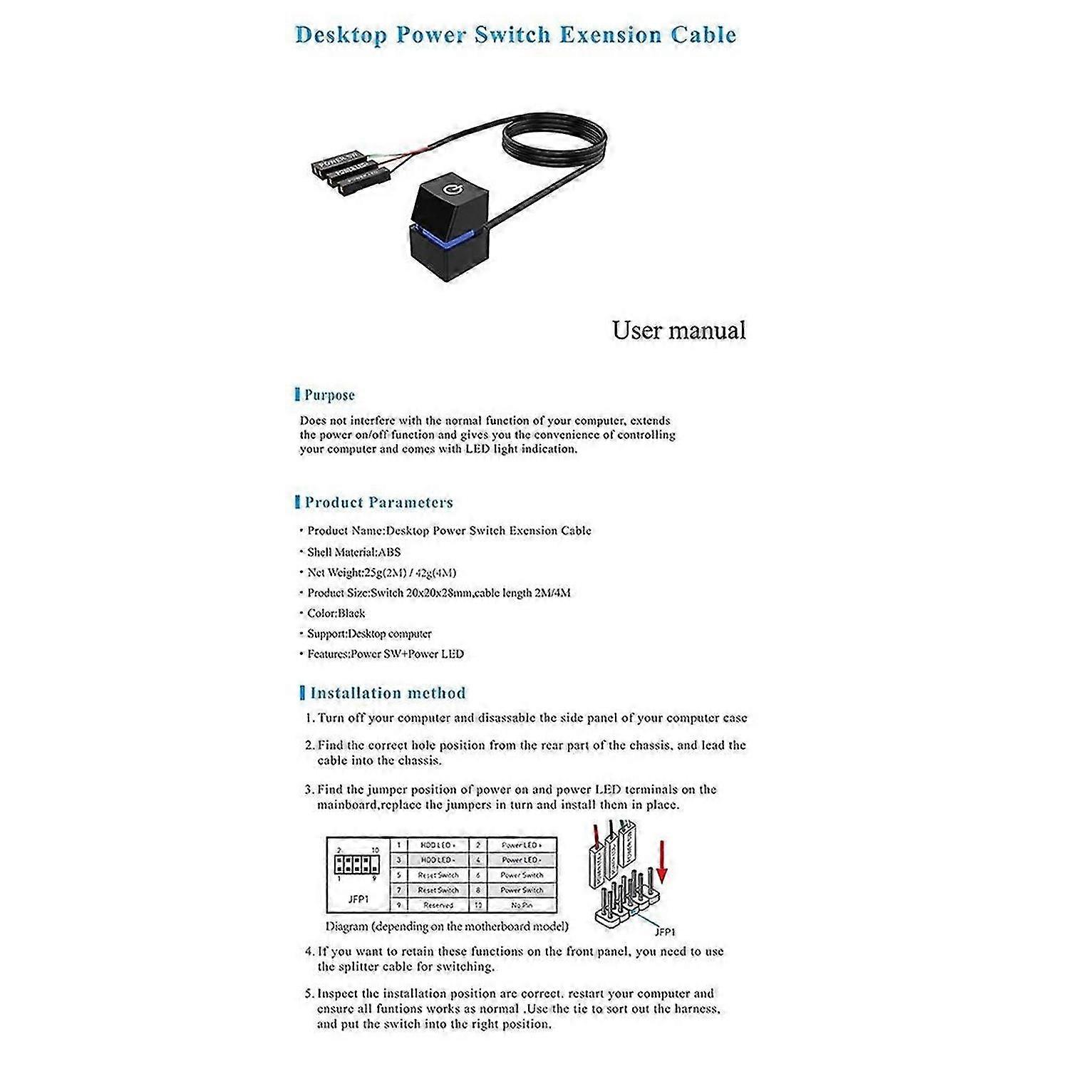 Computer Desktop Switch Colorful LED PC Motherboard B
