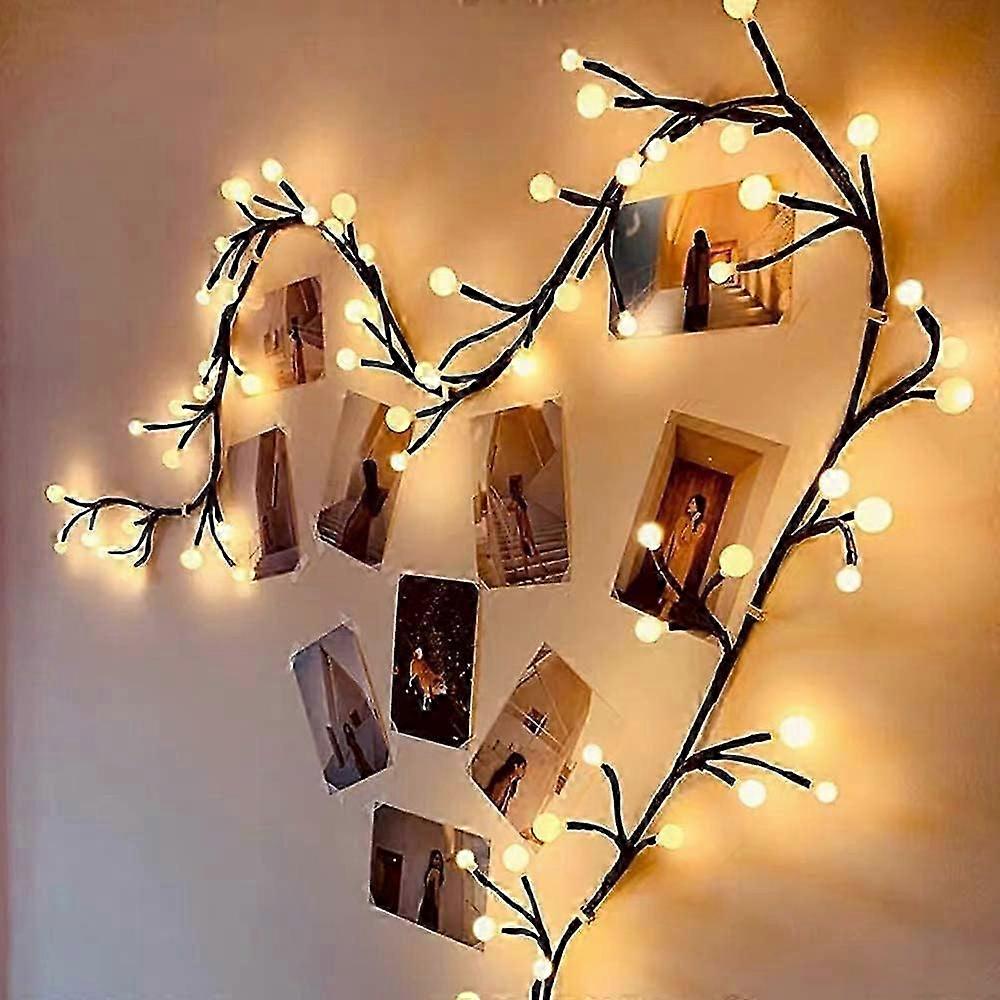 String Lights Indoor, Warm White, Home Decor, 8.2Ft 60Leds 8 Modes, 3 Sizes Globe String Lights For Bedroom"