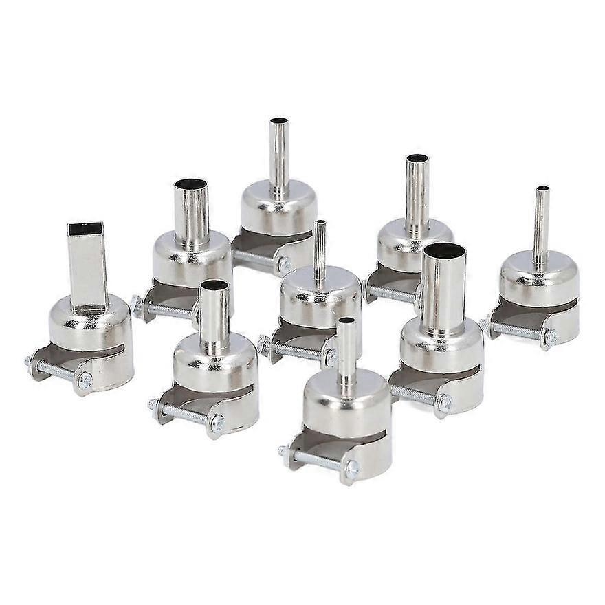 Kit de buse de pistolet thermique 9PCS 312mm en acier inoxydable pour le soudage à l’air chaud