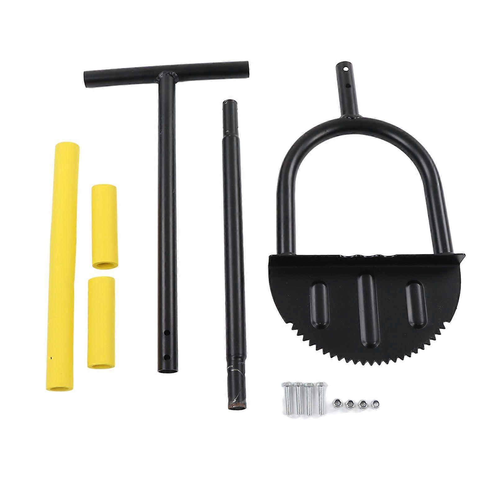 Manual Lawn Edger Steel Structure Saw Tooth Blade T Handle Sponge Cover Wide Pedal Garden Trimming Edging Tool