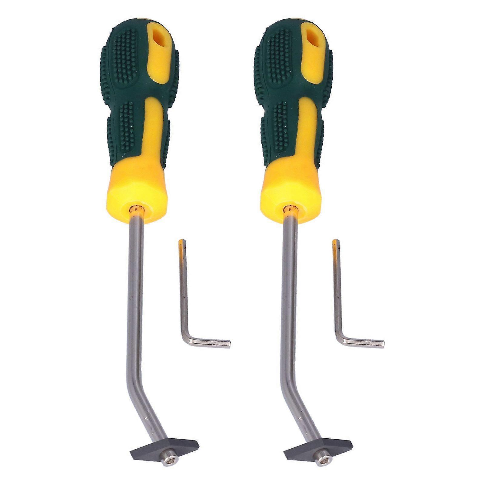 2Set Grout Removal Tool Stainless Steel Durable Efficient Portable Manual Grout Cleaner for Home Office