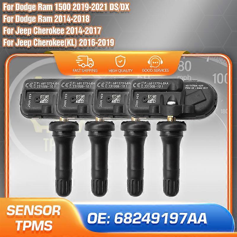 Applicable TPMS Sensor For 2014-2019 Jeep Cherokee KL 2014-2018 RAM 1500 RAM 2500 Ram 3500 68239720AA Tire Air Pressure Sensor 68249197AA