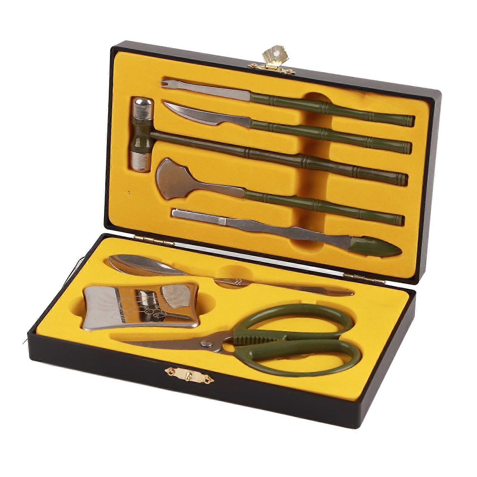 8PCS Lobster Crab Cracker Tools Stainless Steel Seafood Claw Tool Set Gift