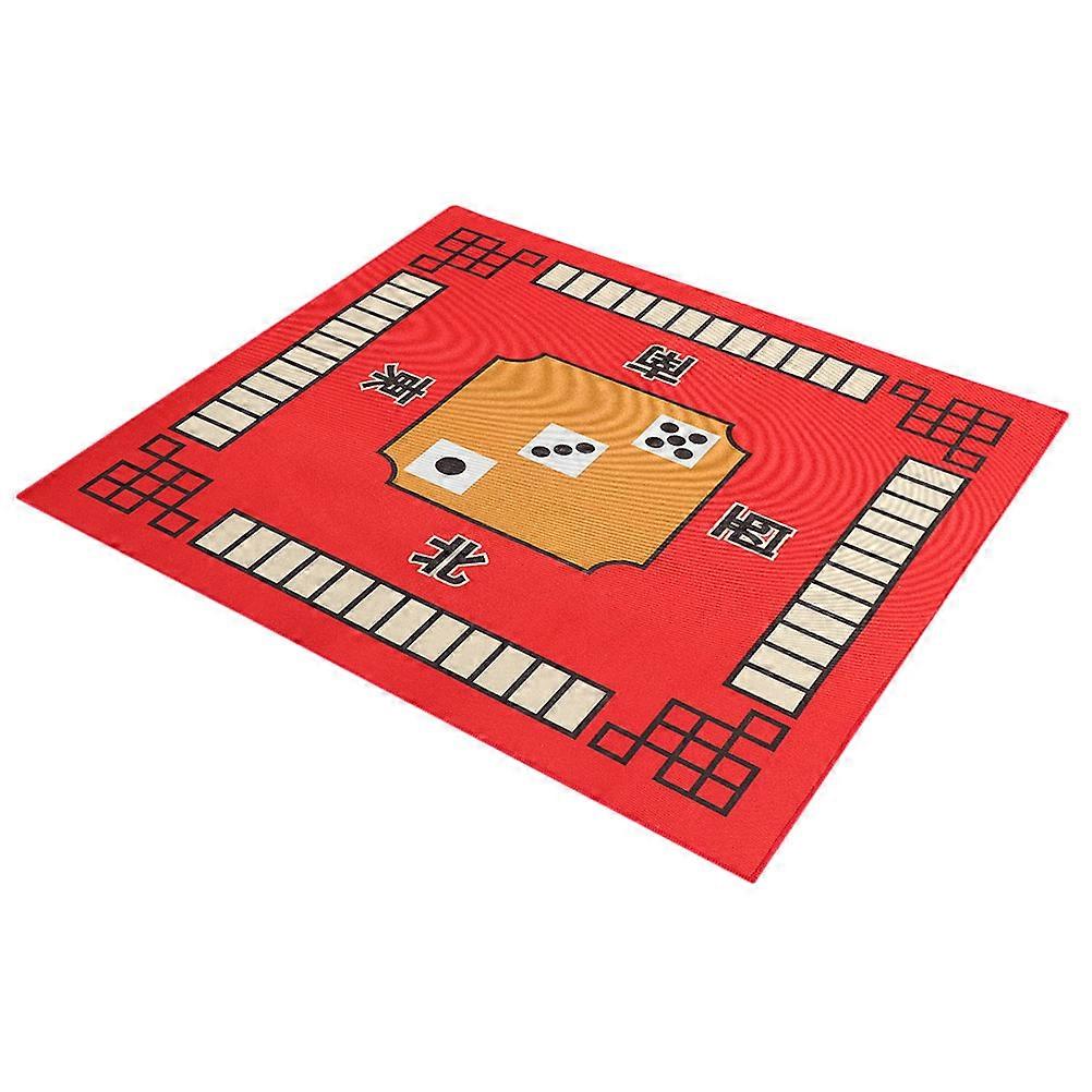 Mahjong Mat Microfiber Mahjong Table Cover for Decoration Red
