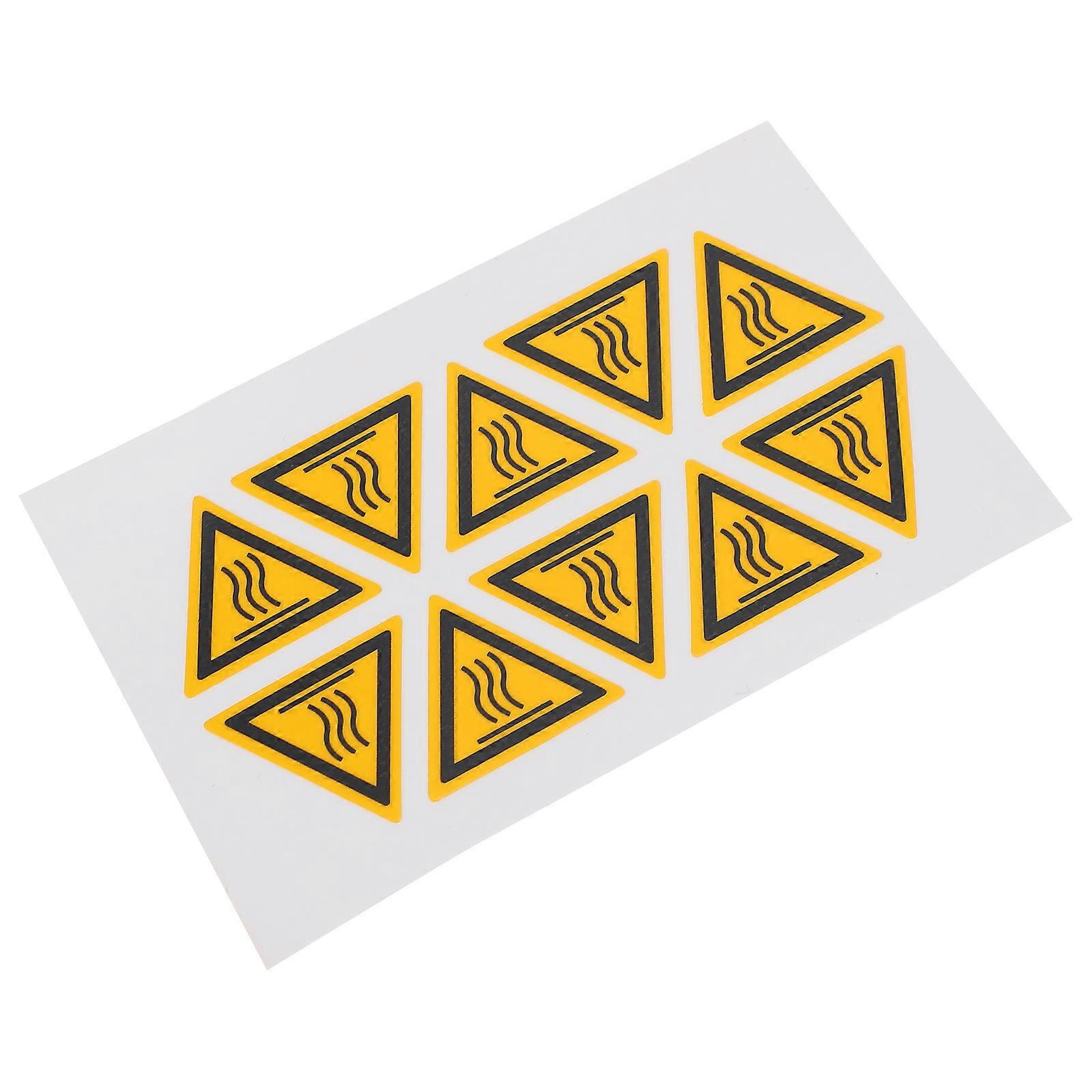 High Temperature Equipment Warning Decal for Warning 10Pcs Black Stickers