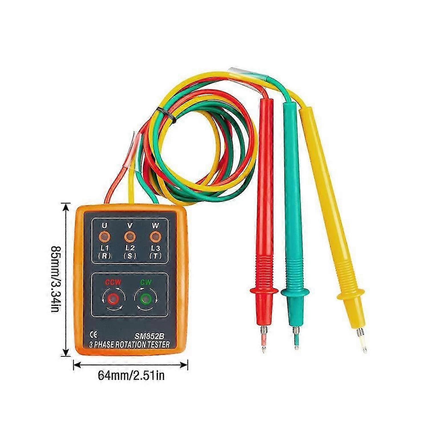 Phase Tester Rotating Field Measuring Device, with LED and Buzzer
