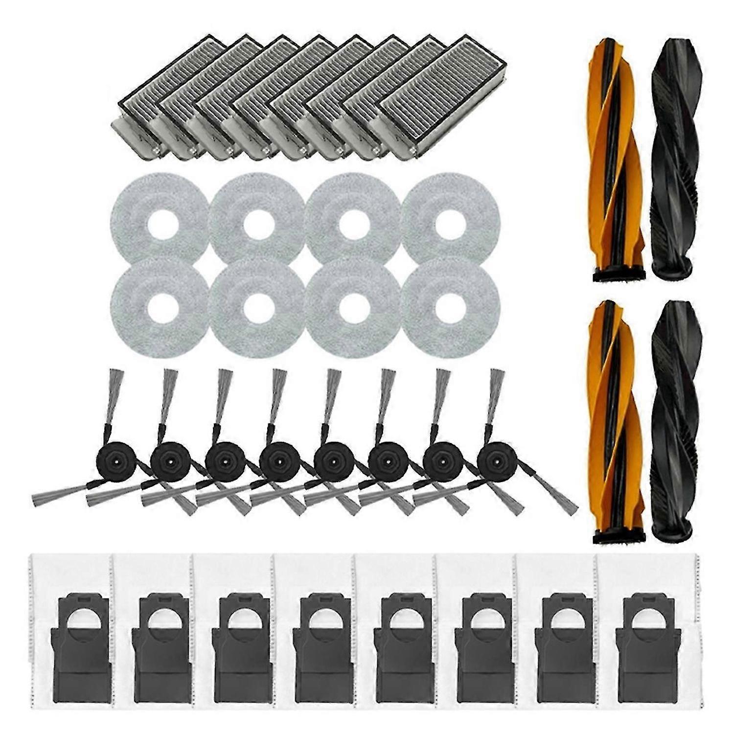 Compatible for X50 Ultra/ S40 Enhanced Edition Vacuum Parts Main Roller Side Brush Hepa Filter Mop C