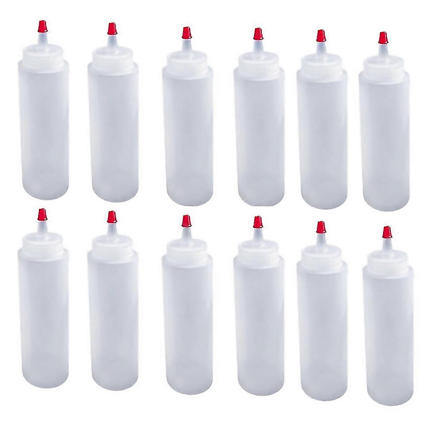 For 12pcs 16 Ounce Plastic Squeeze Condiment Bottles For Ketchup