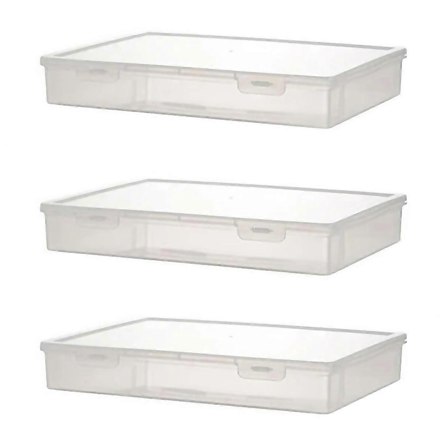 For 3pcs A4 Size Organiser Book Organiser Office File Box Transparentl