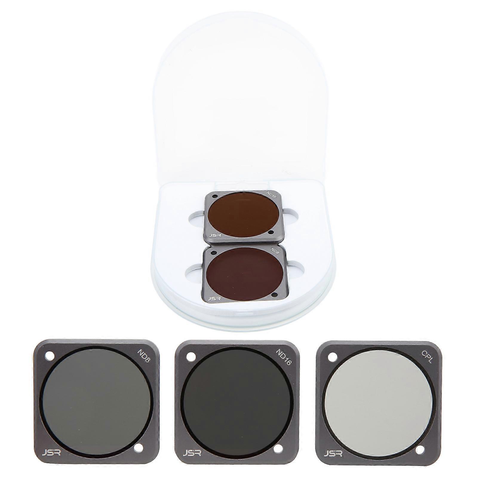 Filtres pour caméra d'action Junestar, kit de filtres 3 en 1 CPL ND8 ND16 pour caméra de mouvement DJI Action2