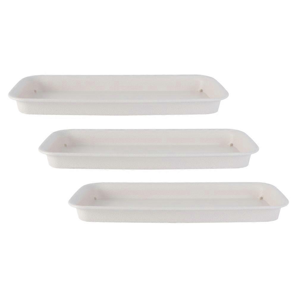 Ground Flowerpot Trays Multi-purpose Gardening 34x11x3cm Prevent Leakage 6Pcs