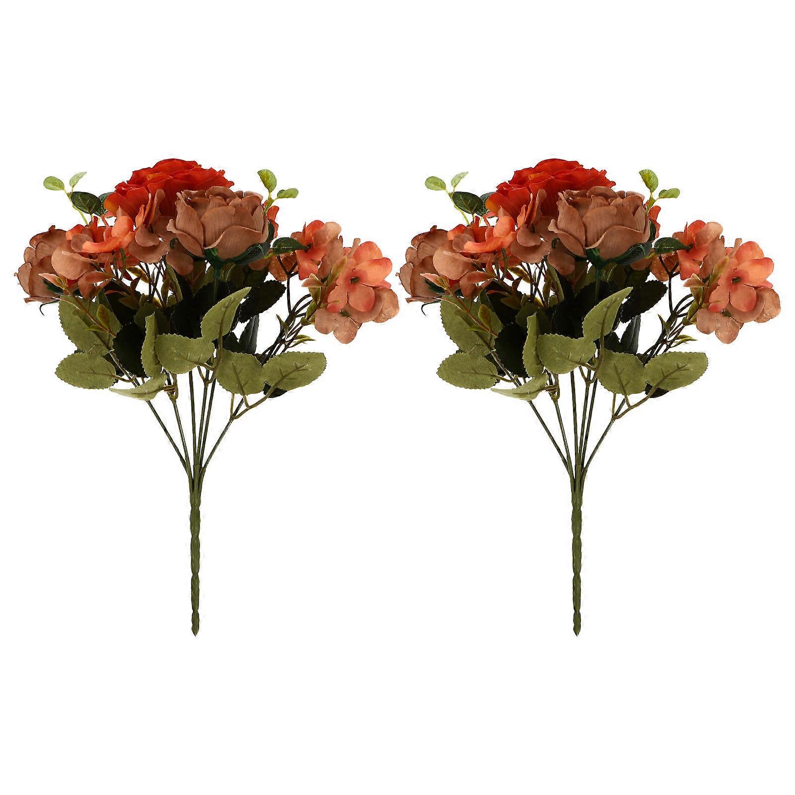 Simulation Flower Peony Flower Decor for Table Setting Supply 8Pcs