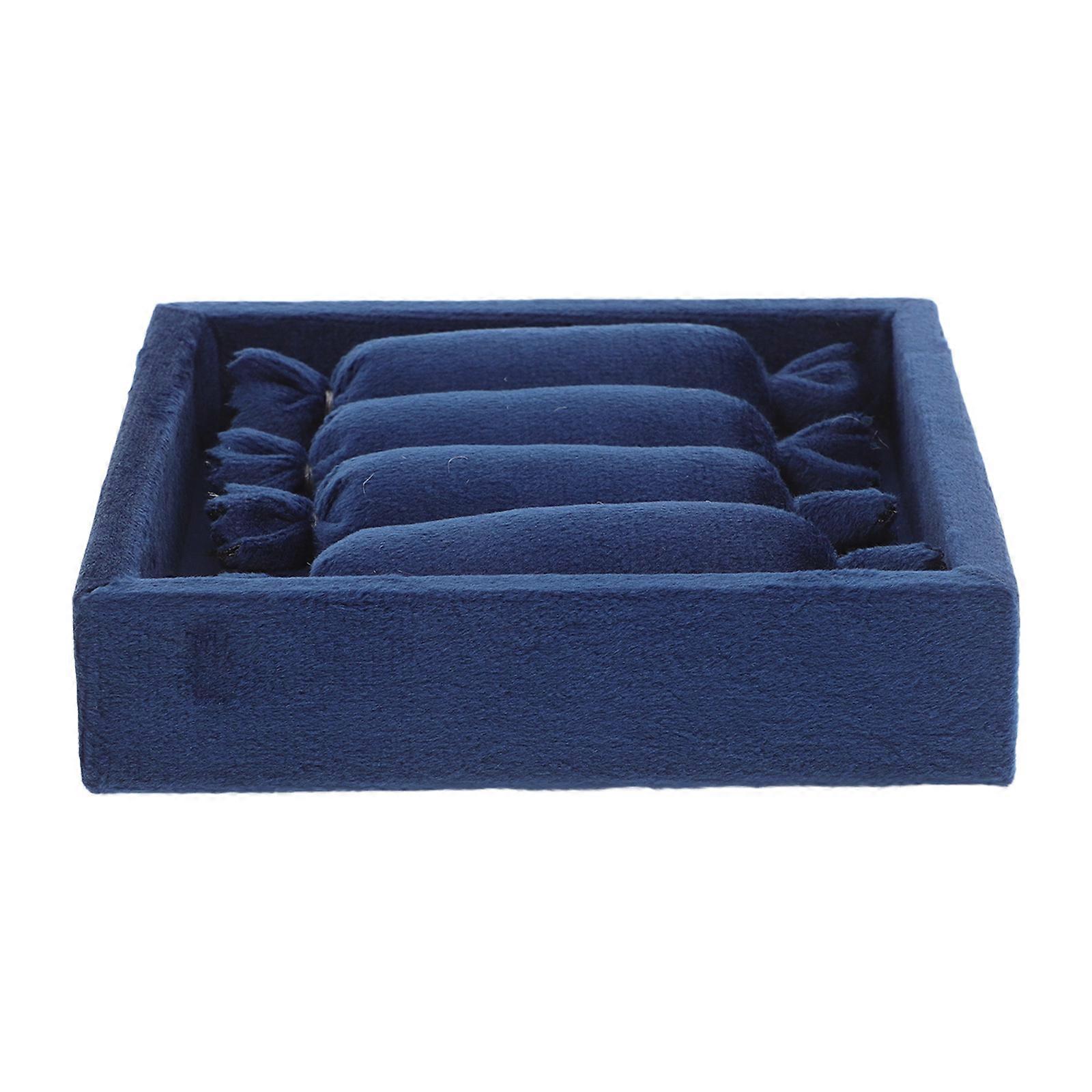 Stackable Ring Holder Velvet Jewelry Storage Tray for Makeup 4Sets