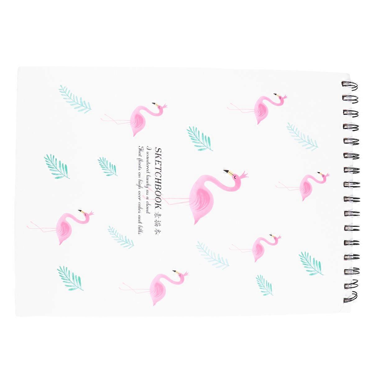 Flamingo Sketch Book A4 Spiral Notebook for Drawing 6Pcs Artistic