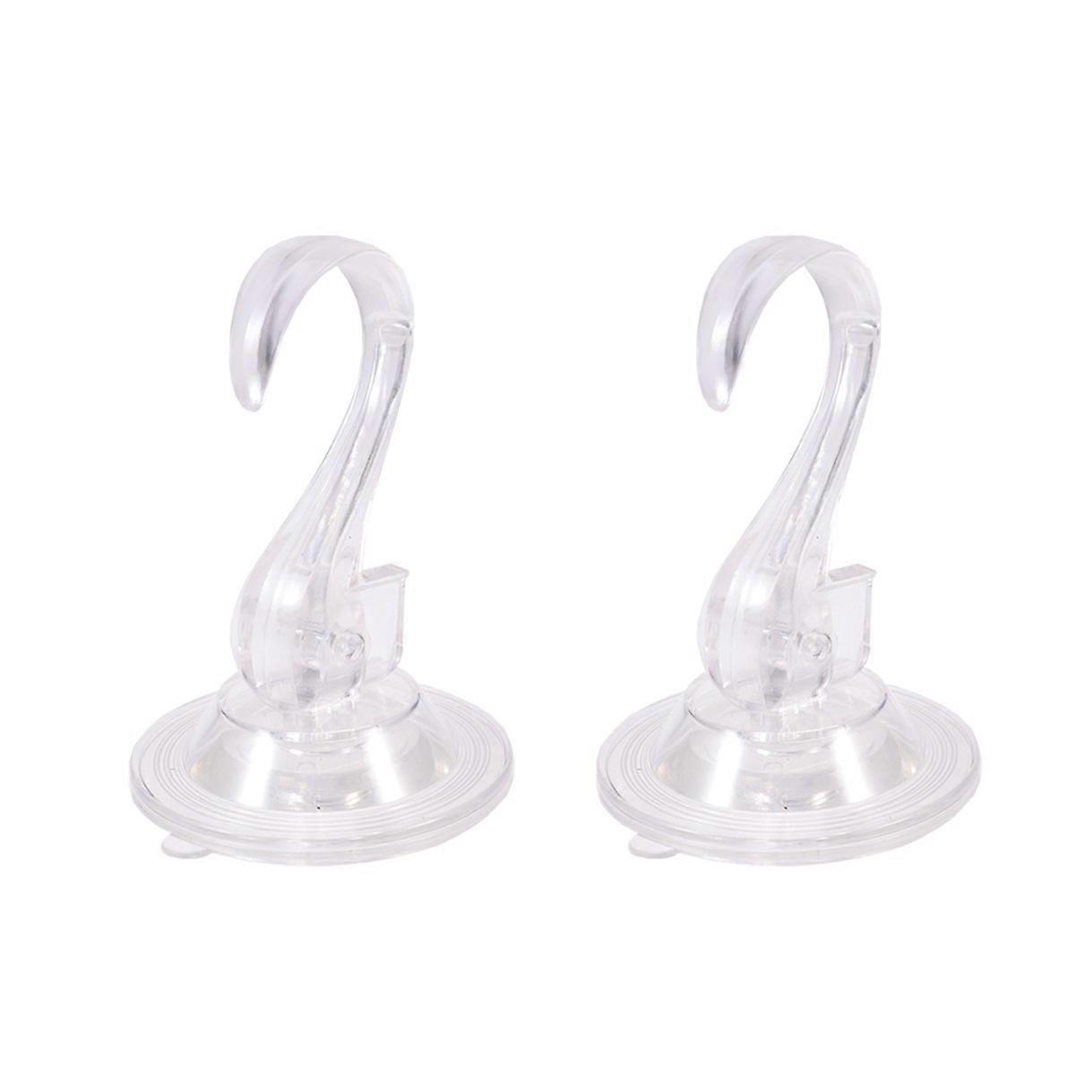 Traceless Hooks Vacuum Suction Cup Hooks for Towel Holding 6Pcs Transparent