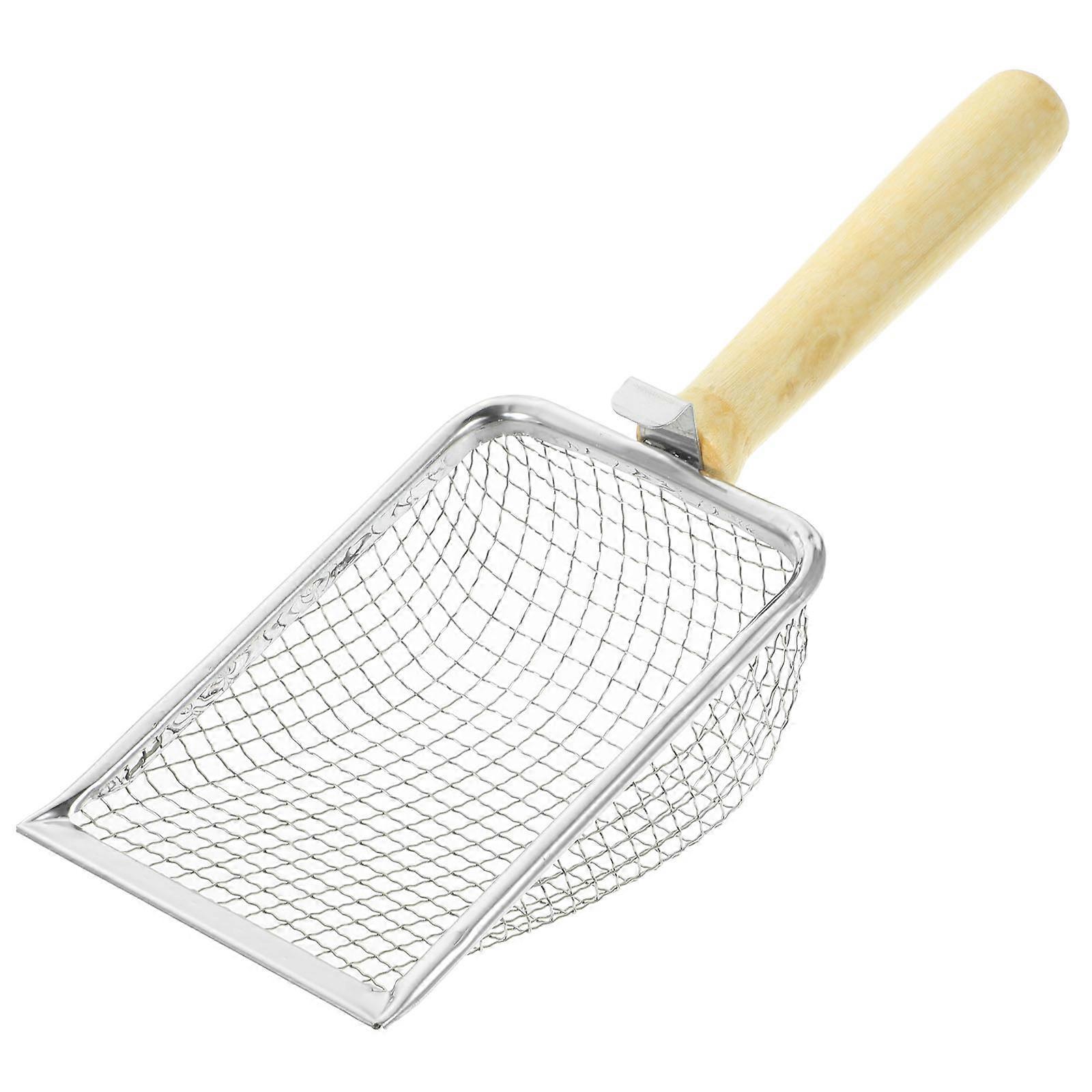 Reptile Litter Scoop 5Pcs Efficient Shape Cleaner Ideal For Cat And Pet Owners Durable With Wood Handle