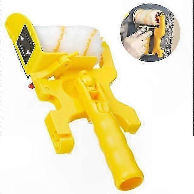 Roller Brush for Edging Walls and Ceilings with Replacement Rollers Included