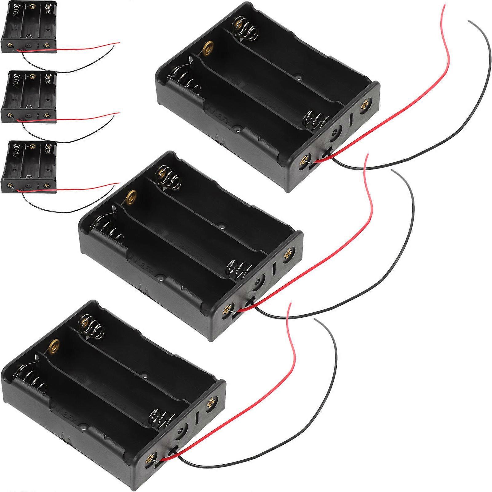 Battery Case for 3 X 3.7V Aa Holder with Wire Connector 18Pcs