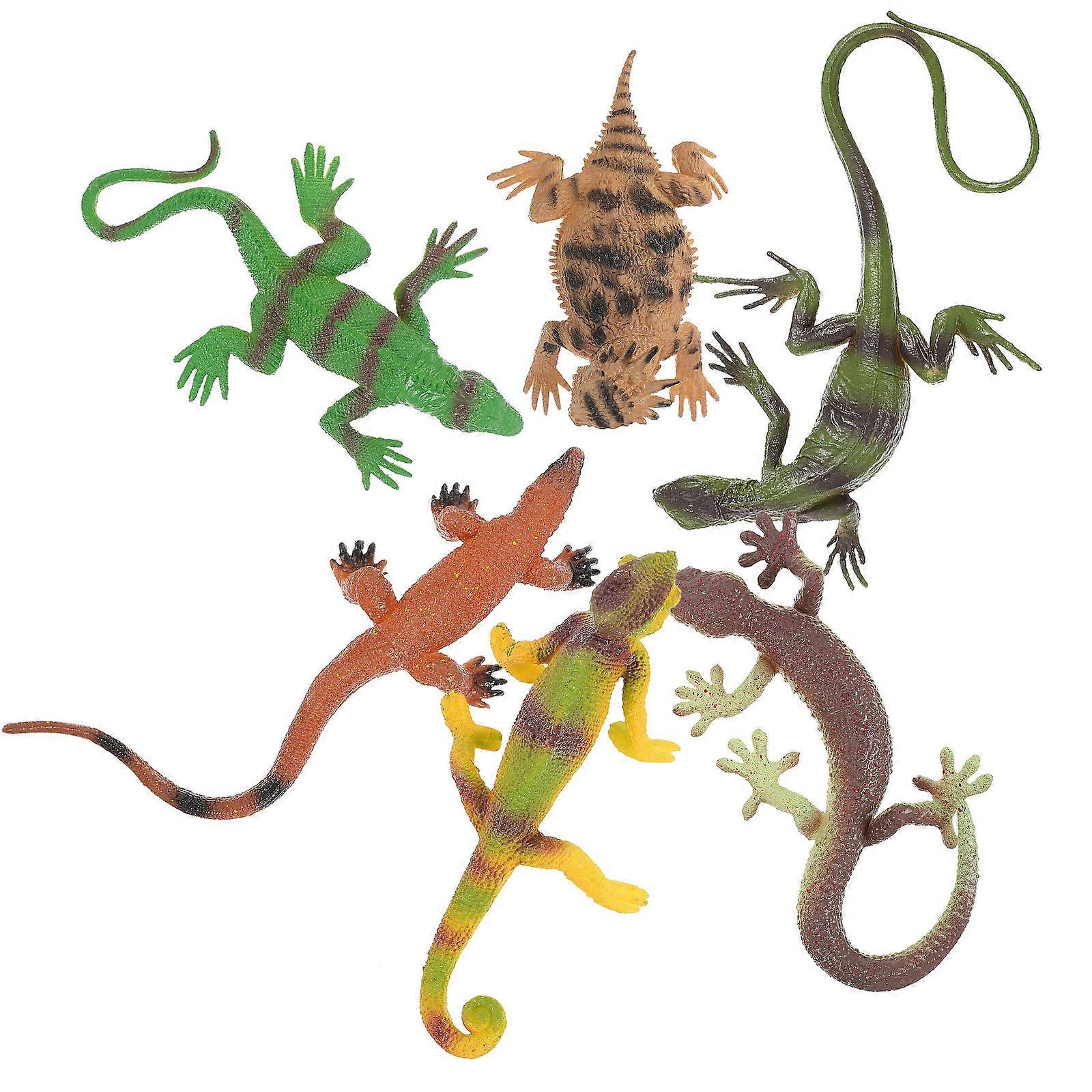 Lizard Toys Simulation Animal Model for Kids Use 24Pcs Collection