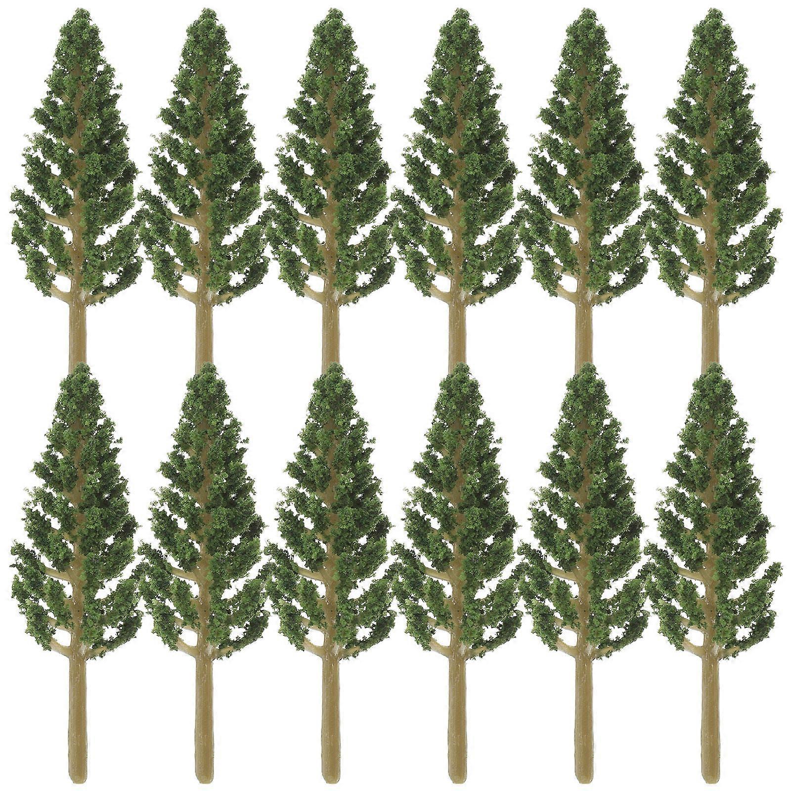5.80X1.00X1.00CM Miniature Tree Models 100 Pcs For Home Decor And Landscape Modeling With Vibrant Green Color