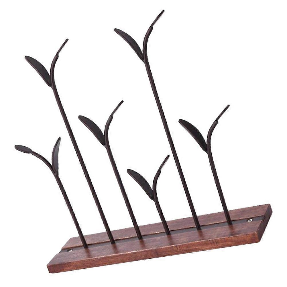 Nøkkelhylle i jernkunst for oppbevaring, 1 stk. kaffe, trebase, verandapynt