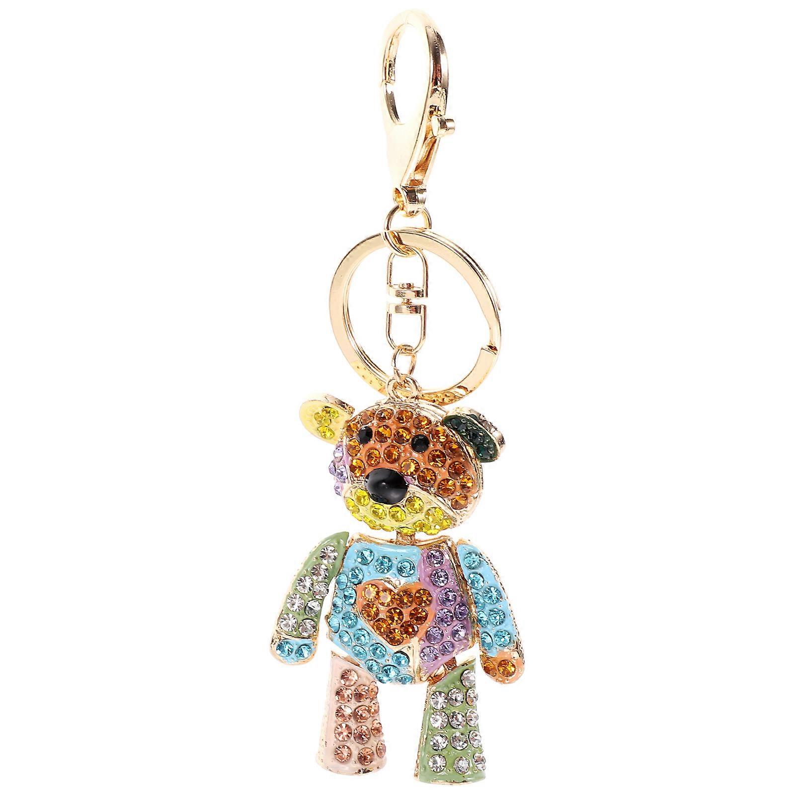 Yellow Shape Key Chain for Keys 2Pcs Durable Cartoon Purse Accessory