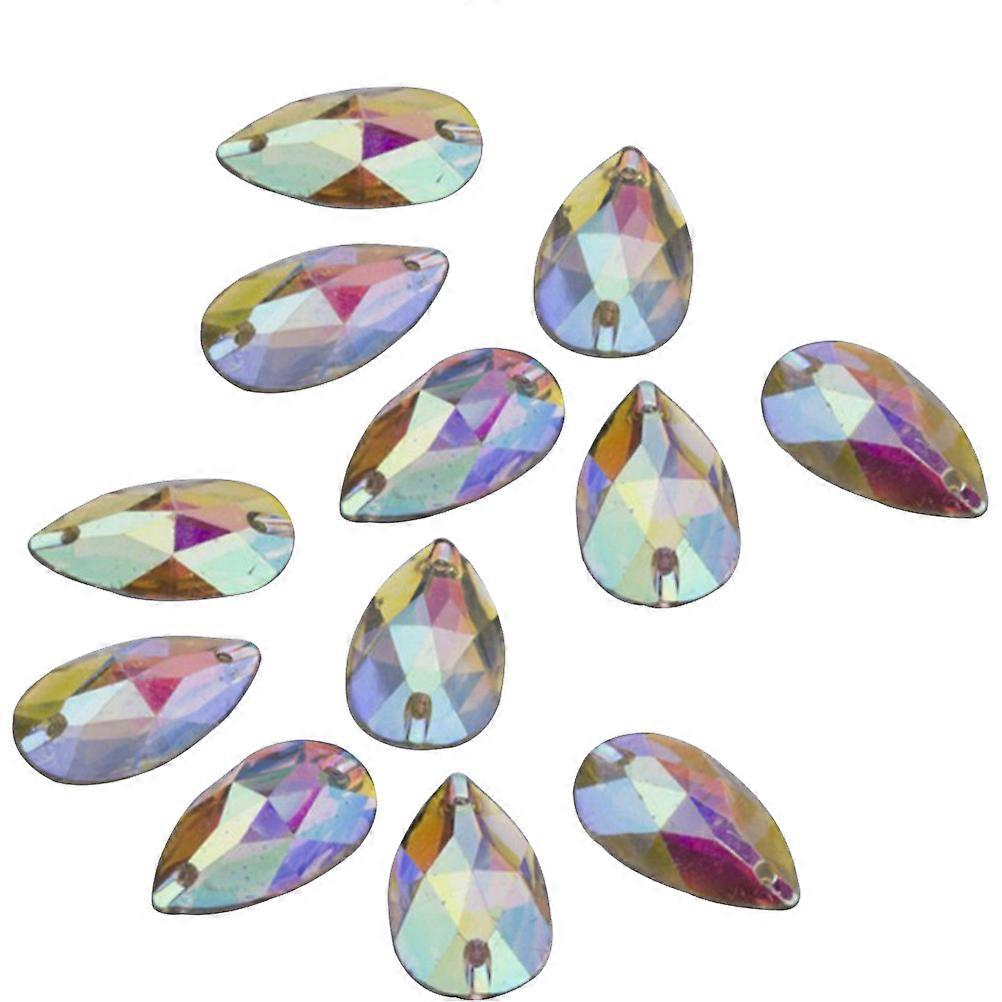 Resin Rhinestone Flat Back Teardrop Shape for Costume Decoration 200Pcs