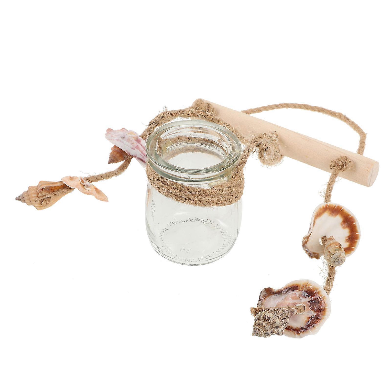 Wall Mounted Hydroponic Planter Glass Vase for Decor