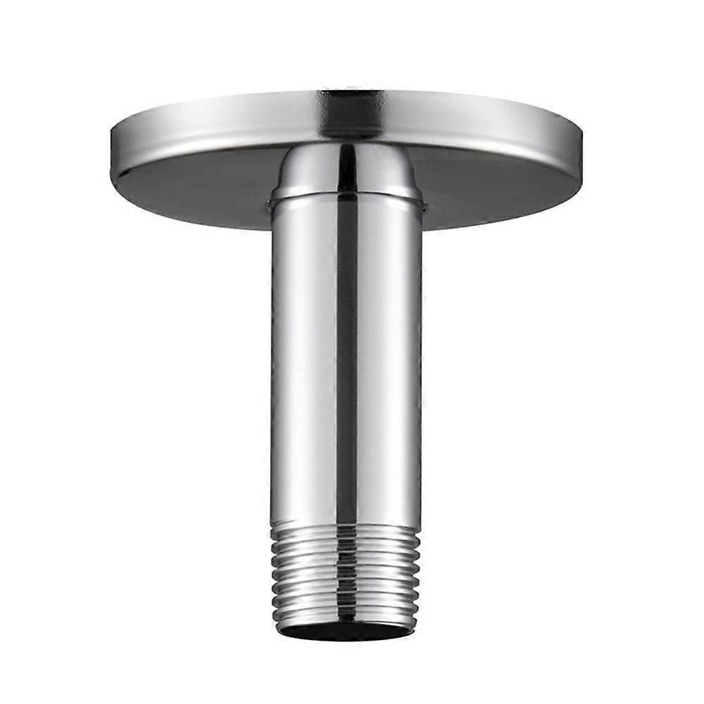 10Cm Silver Shower Bracket with Flange Ceiling Mount Shower Head Extension