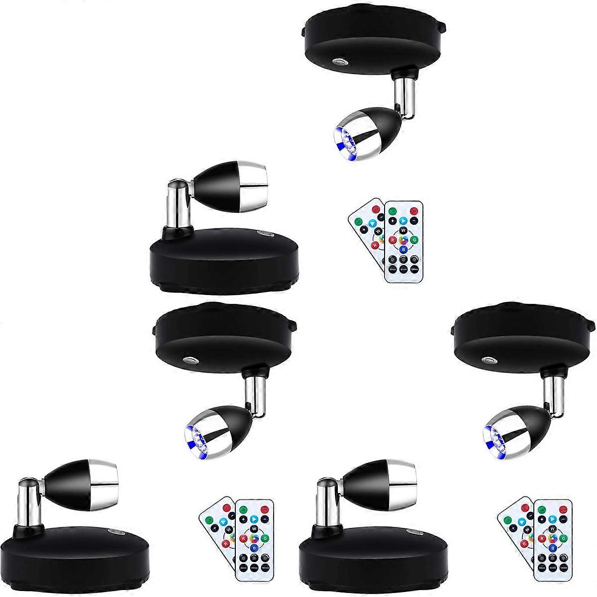 Wireless Spotlight,Dimmable LED Spotlights with Remote (2 Pack)