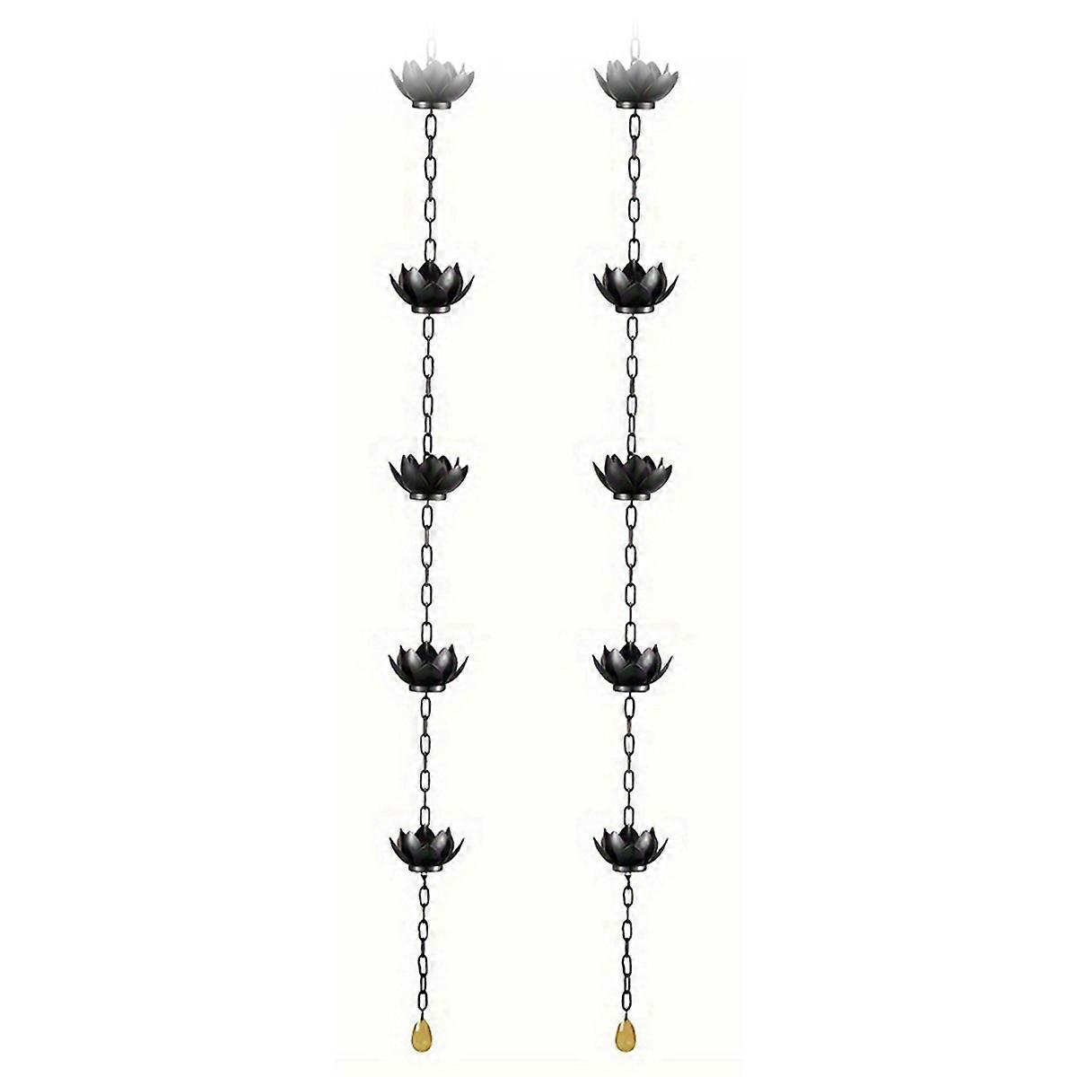 Lotus Rain Catcher Chain for Rain Chain Cups to Gutter Downspout
