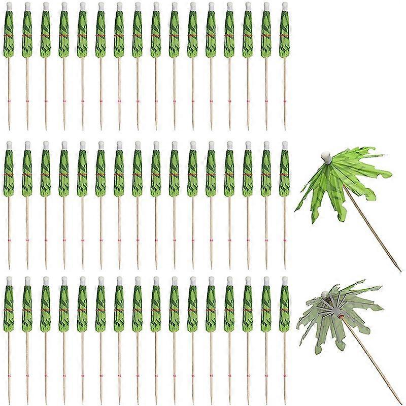 50Pcs Umbrellas for Drinks, Coconut Palm Tree Umbrella Toothpicks